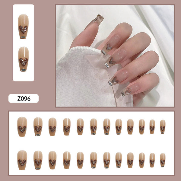 12 Sizes-24 Pcs Press On Nails Z082