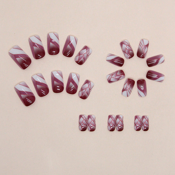 12 Sizes-24 PcsPress On Nails W1287