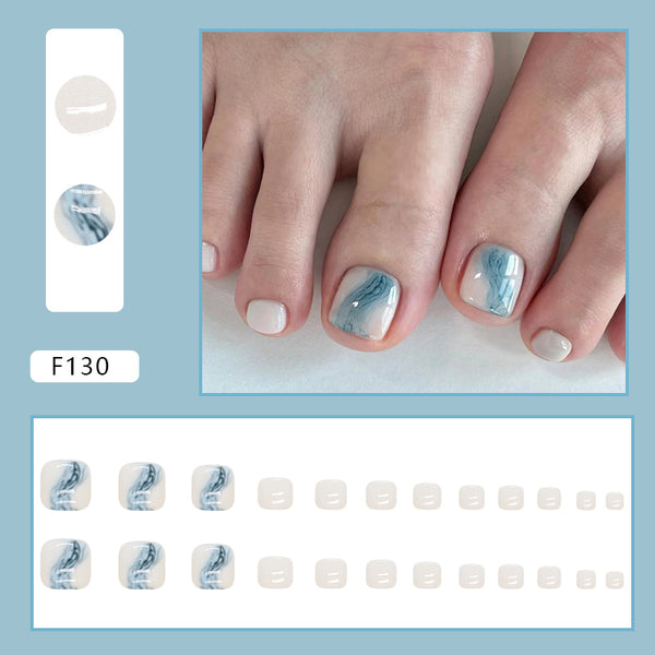 12 Sizes-24 Pcs Press On Nails F130