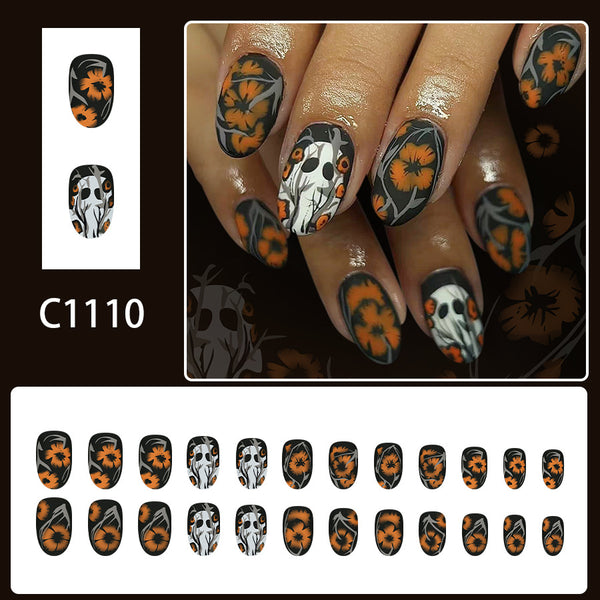 12 Sizes-24 Pcs Press On Nails C1110