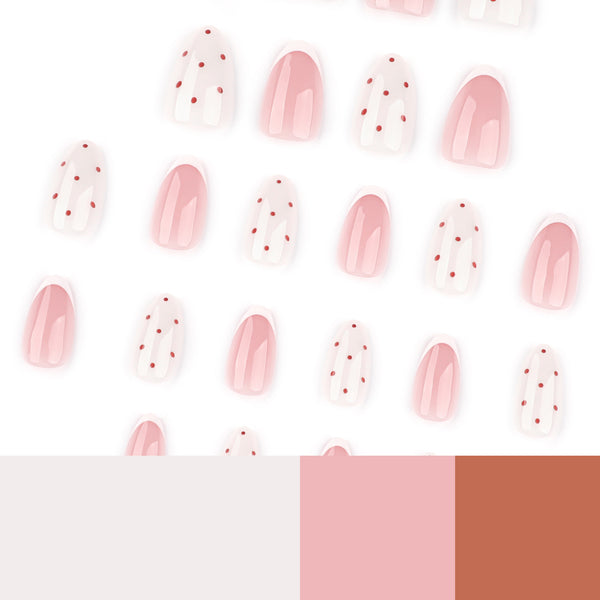 12 Sizes-24 Pcs Press On Nails JP4107