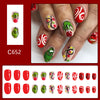 12 Sizes-24 Pcs Press On Nails C652