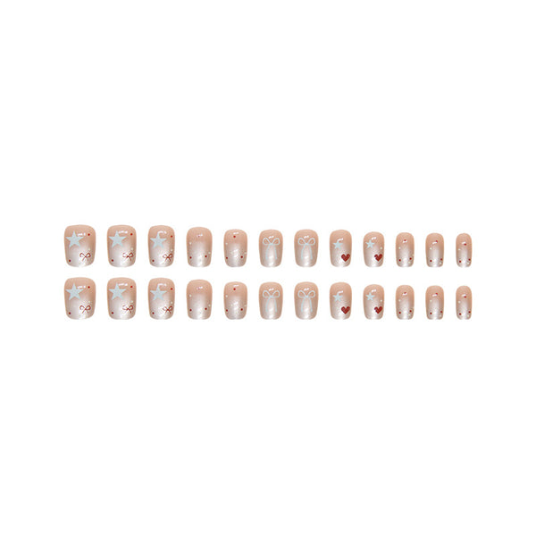 12 Sizes-24 Pcs Press On Nails R853