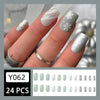 12 Sizes-24 Pcs Press On Nails Y062