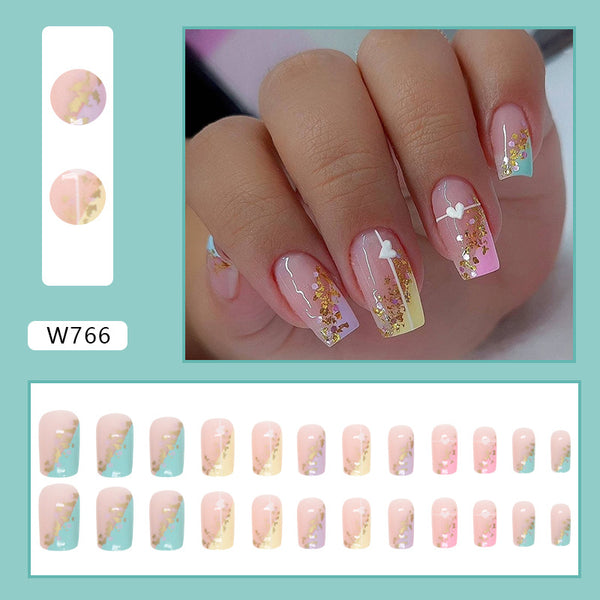 12 Sizes-24 Pcs Press On Nails W766