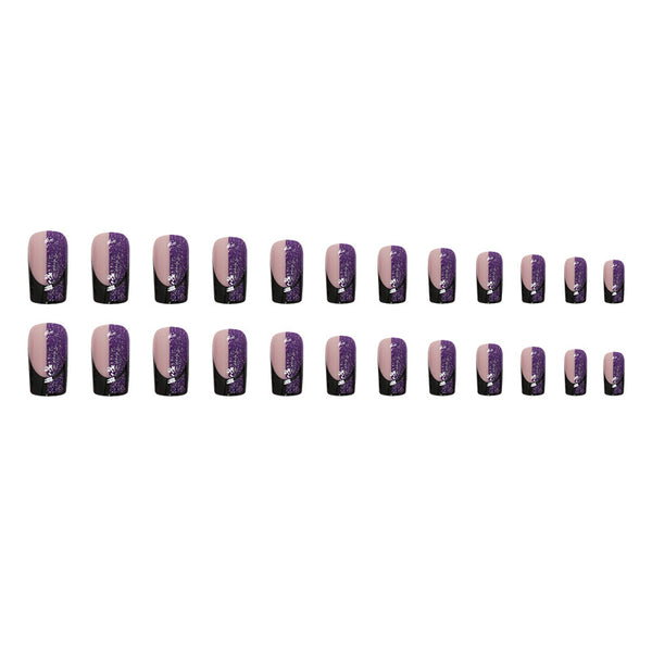 12 Sizes-24 Pcs Press On Nails W1458