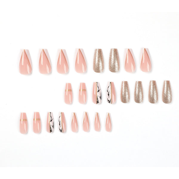 12 Sizes-24 Pcs Press On Nails JP1858