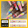 12 Sizes-24 Pcs Press On Nails Y208