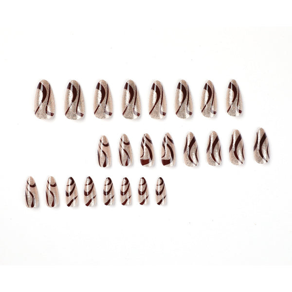 12 Sizes-24 Pcs Press On Nails JP2039