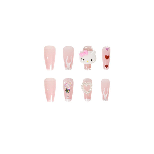 12 Sizes-24 Pcs Press On Nails JP1366