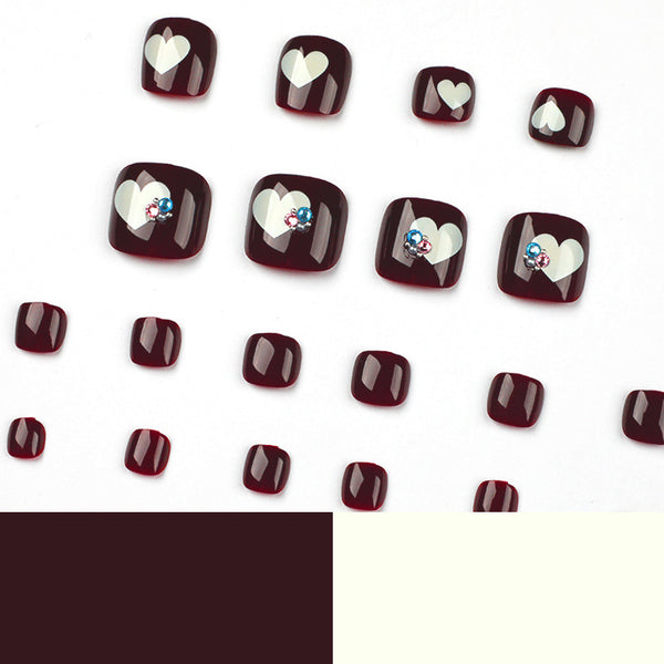 12 Sizes-24 Pcs Press On Nails JP1666