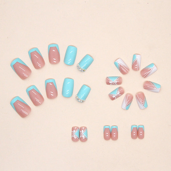 12 Sizes-24 Pcs Press On Nails Z625