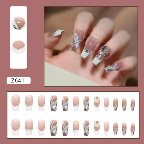 12 Sizes-24 Pcs Press On Nails Z641