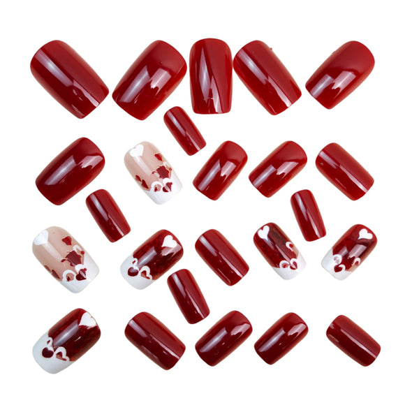 12 Sizes-24 Pcs Press On Nails Y1663