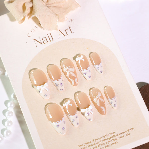 12 Sizes-24 Pcs Press On Nails JL0671