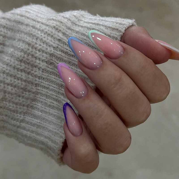 12 Sizes-24 Pcs Press On Nails W1956