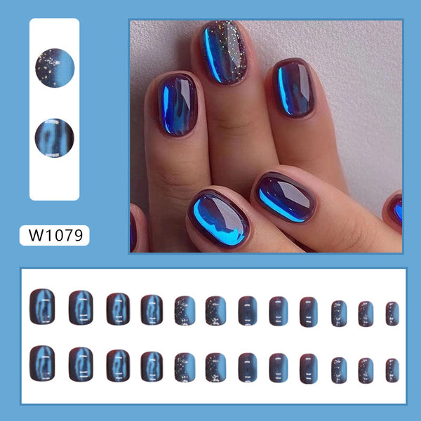 12 Sizes-24 Pcs Press On Nails W1079