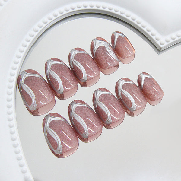 12 Sizes-24 Pcs Press On Nails W1981