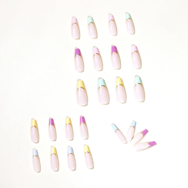 12 Sizes-24 Pcs Press On Nails JP1119