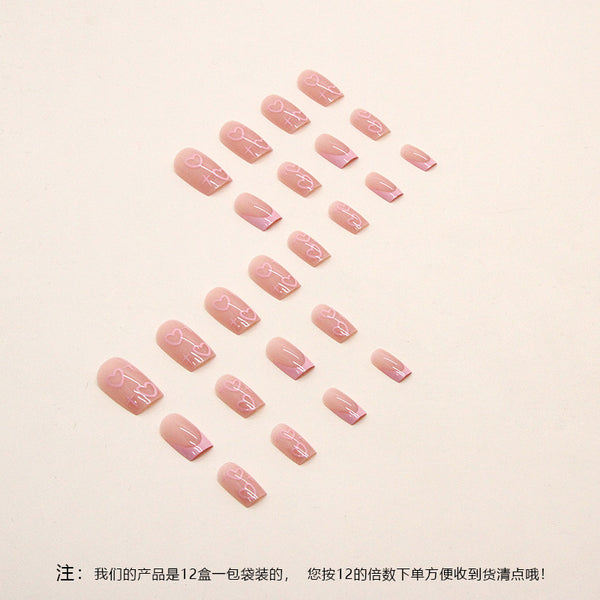 12 Sizes-24 Pcs Press On Nails W415