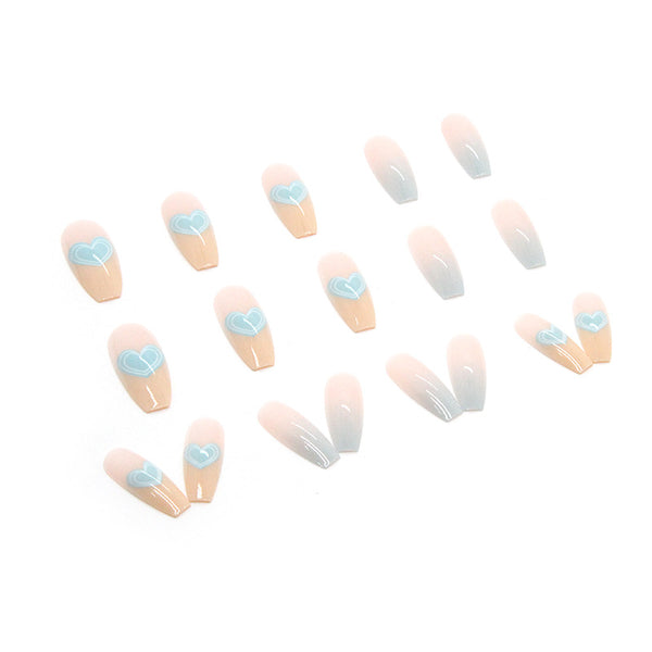 12 Sizes-24 Pcs Press On Nails R556