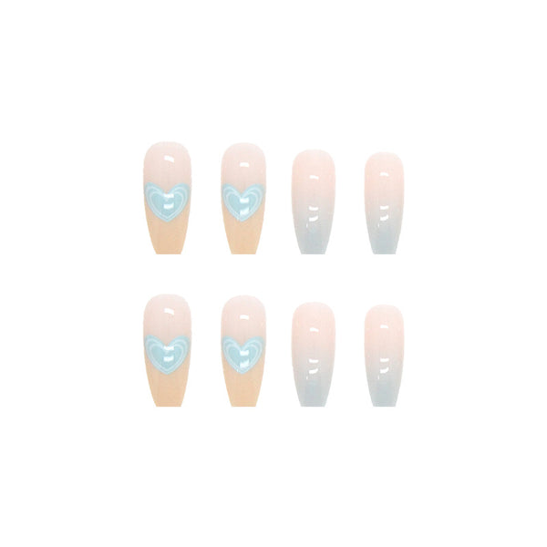 12 Sizes-24 Pcs Press On Nails R556
