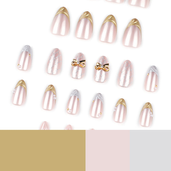 12 Sizes-24 Pcs Press On Nails JP4297