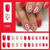 12 Sizes-24 Pcs Press On Nails C364