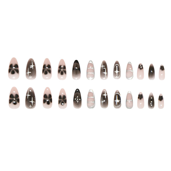 12 Sizes-24 Pcs Press On Nails Z1054