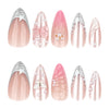 12 Sizes-24 Pcs Press On Nails JP4284
