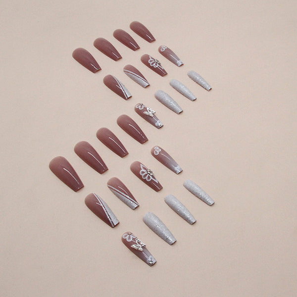 12 Sizes-24 Pcs Press On Nails Z741