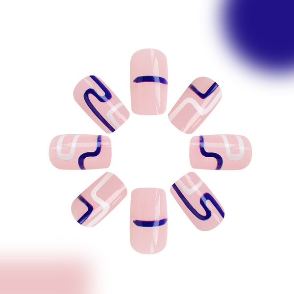 12 Sizes-24 Pcs Press On Nails C406