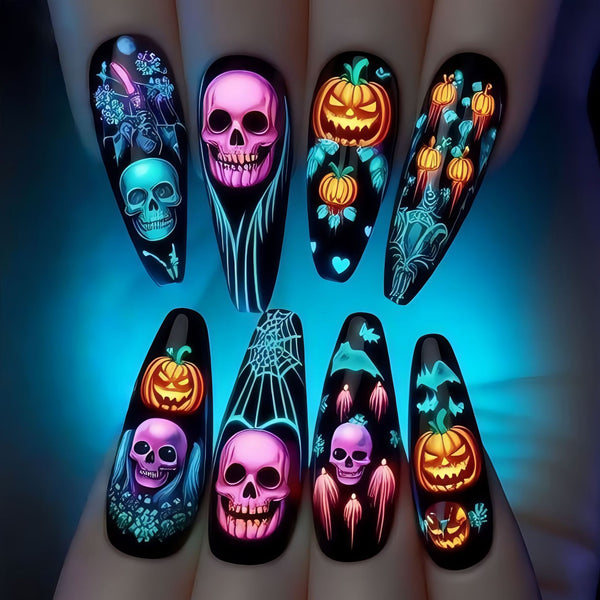 12 Sizes-24 Pcs Press On Nails Y1030