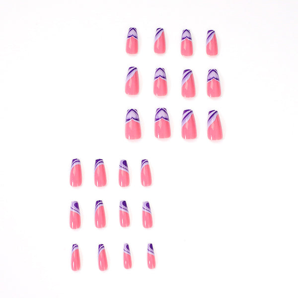 12 Sizes-24 Pcs Press On Nails JP1341