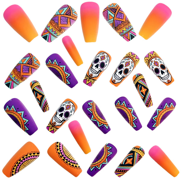 12 Sizes-24 Pcs Press On Nails Y1180