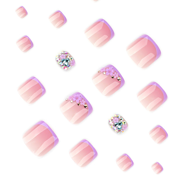 12 Sizes-24 Pcs Press On Nails JP4251