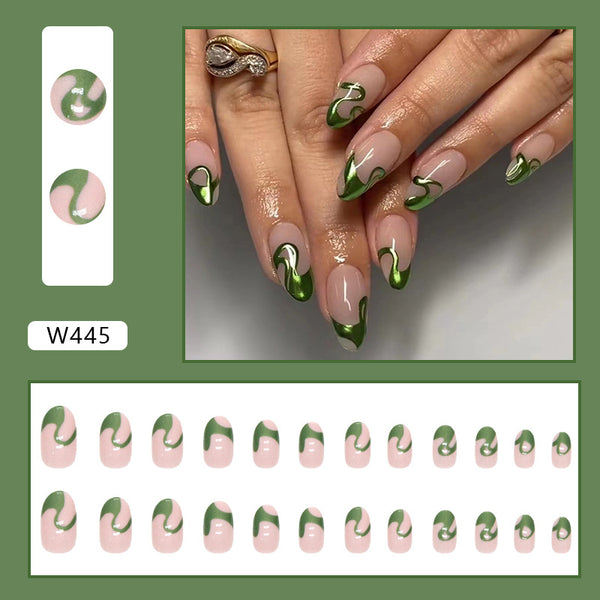 12 Sizes-24 Pcs Press On Nails W445