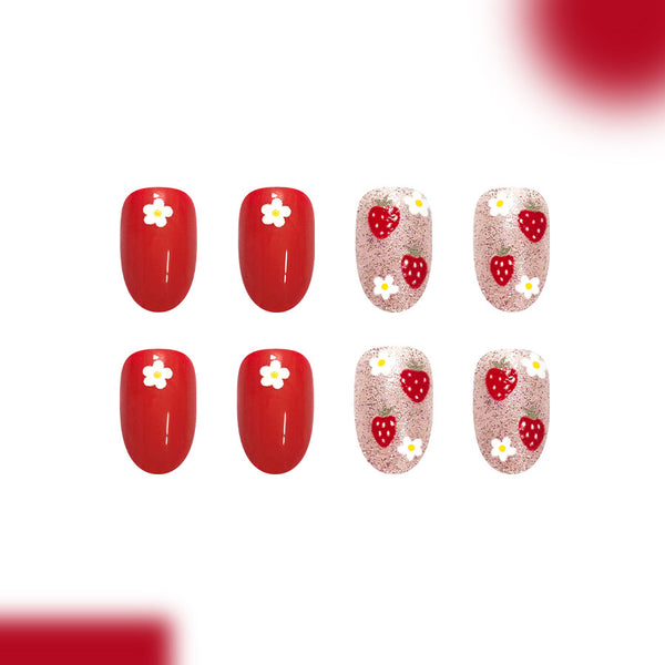 12 Sizes-24 Pcs Press On Nails C1680