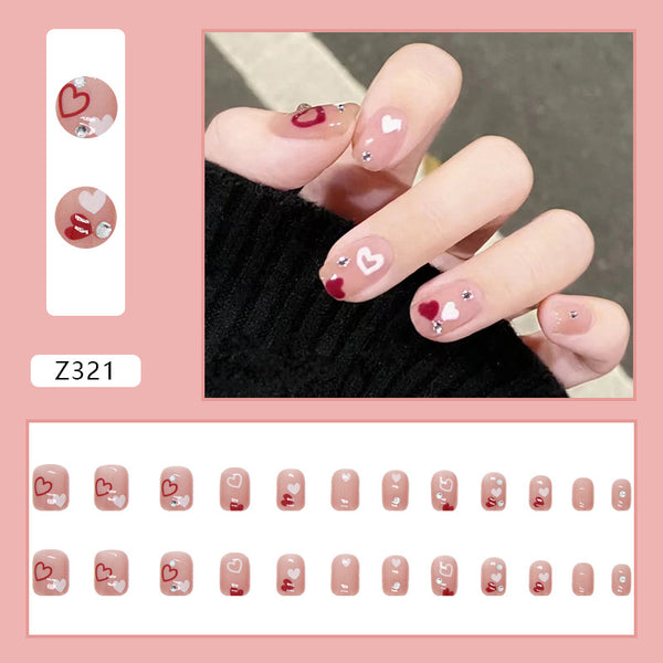 12 Sizes-24 Pcs Press On Nails Z321