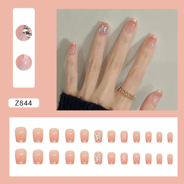 12 Sizes-24 Pcs Press On Nails Z844