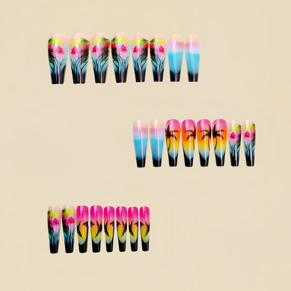 12 Sizes-24 Pcs Press On Nails Y971