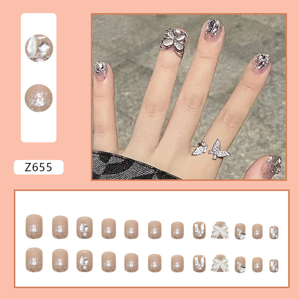 12 Sizes-24 Pcs Press On Nails Z655
