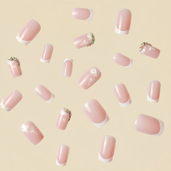 12 Sizes-24 Pcs Press On Nails D024