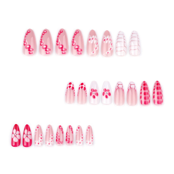 12 Sizes-24 Pcs Press On Nails JP3838