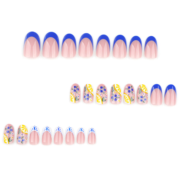 12 Sizes-24 Pcs Press On Nails JP3965
