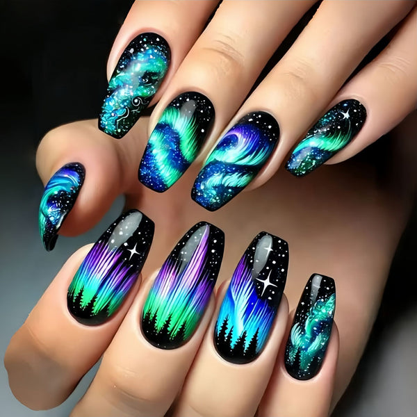 12 Sizes-24 Pcs Press On Nails Y1188