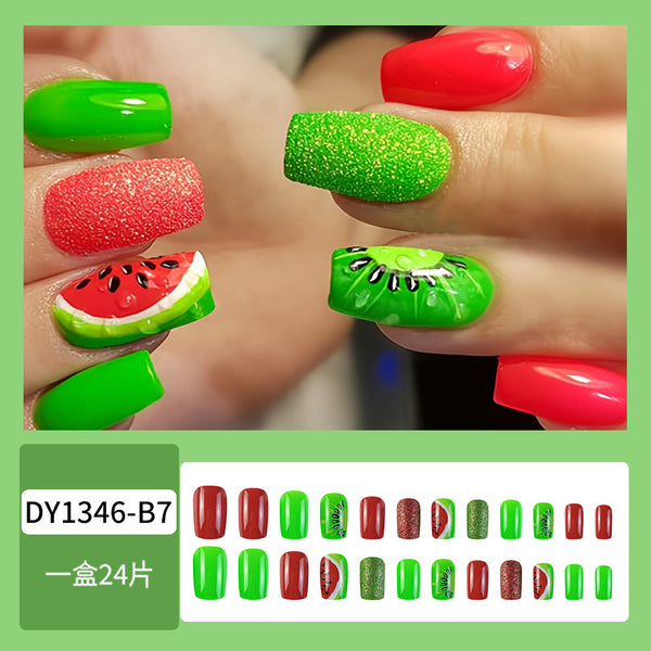 12 Sizes-24 Pcs Press On Nails DY1346-B7