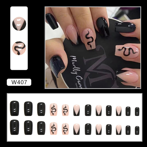 12 Sizes-24 Pcs Press On Nails W407