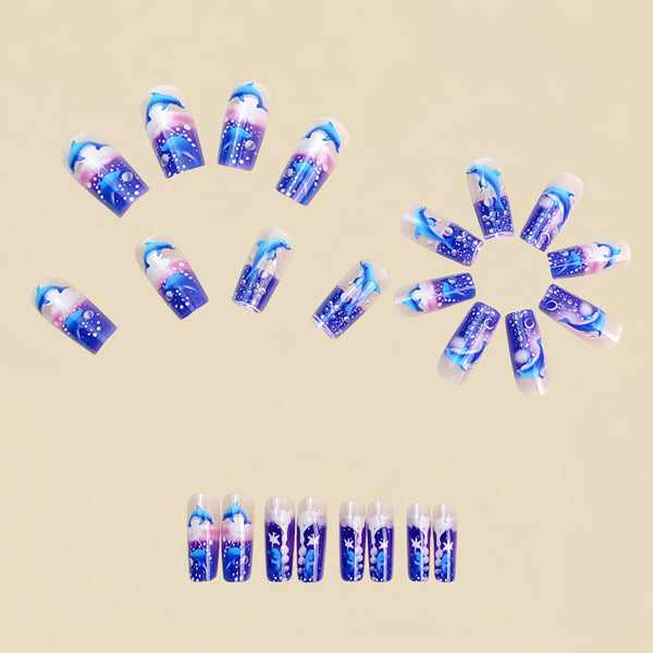 12 Sizes-24 Pcs Press On Nails Y1017