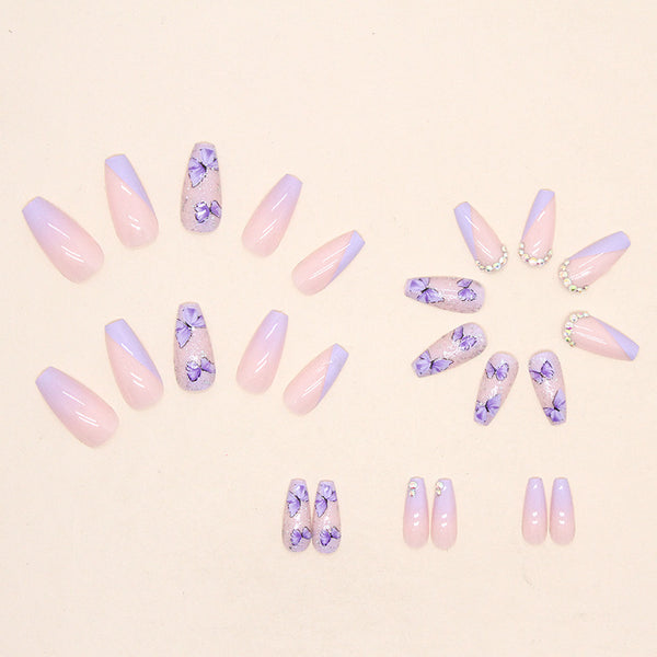 12 Sizes-24 Pcs Press On Nails Z560